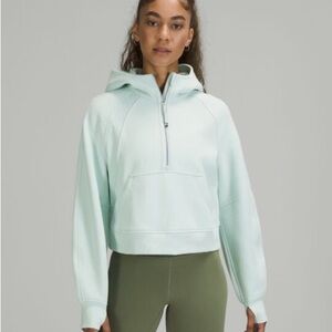 Mint Green Lululemon oversized half-zip scuba
